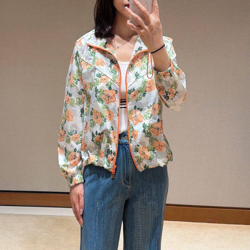 现货 恋小维印花外套女运动风箱型宽松立领夹克上衣2026春夏新款