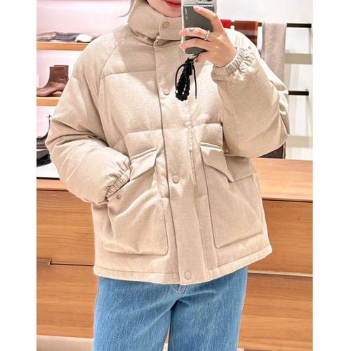 现货立领羽绒服冬季宽松面包服