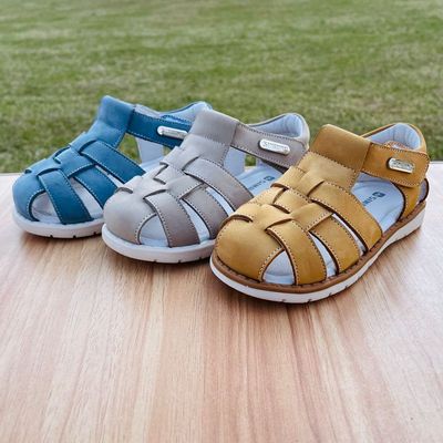 斯乃纳童鞋专柜同款2023夏款SP324019男童时尚百搭羊皮包头凉鞋子