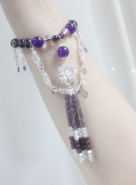 白烁星月手链梵星紫衣款白露