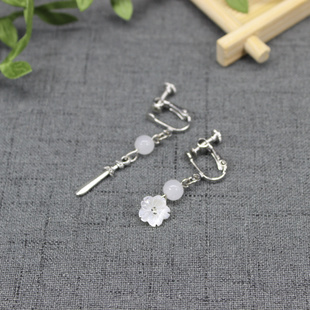 天官谢怜太子悦神赐福花冠武神芳心剑珊瑚红珠调松紧耳夹耳环耳坠