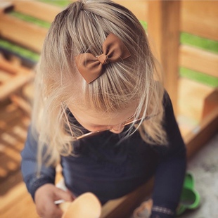 7cm简约气质款 蝴蝶结发夹北欧风公主头饰发卡 儿童发饰丹麦同款