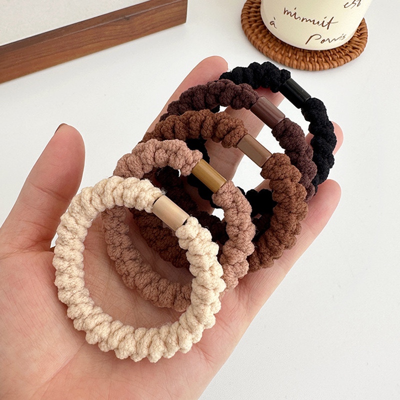 基础发圈头绳韩国进口高弹发绳高马尾粗皮筋闪亮花边柔软细腻无痕