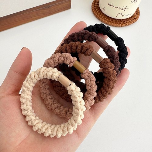 基础发圈头绳韩国进口高弹发绳高马尾粗皮筋闪亮花边柔软细腻无痕