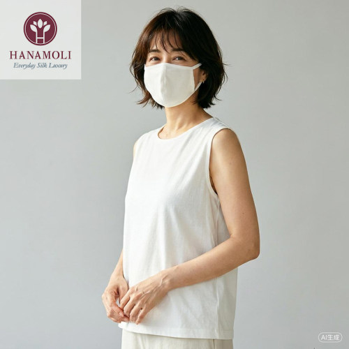 HANAMOLI真丝口罩薄款蕾丝透气女夏季防紫外线防尘防辐射亲肤透气 - 封面