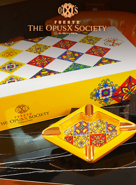 富恩特FUENTE唐卡洛斯系列防风打火机雪松木雪茄保湿盒烟灰缸套装