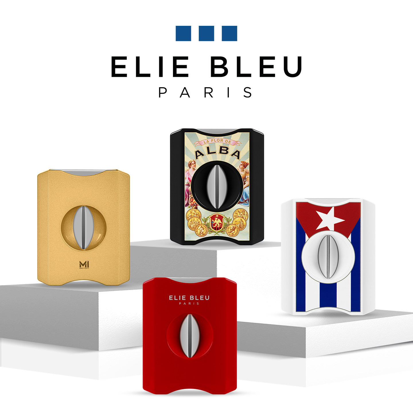 ELIE BLEU新款V型雪茄剪刀便携式专用雪茄钳剪烟器工具V口正品