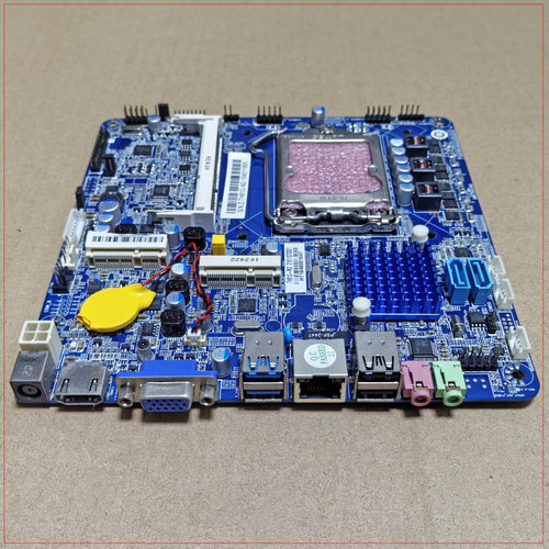 H81超薄主板ITX17*17一体机工控 HTPC主板HDMI+VGA 12V电源
