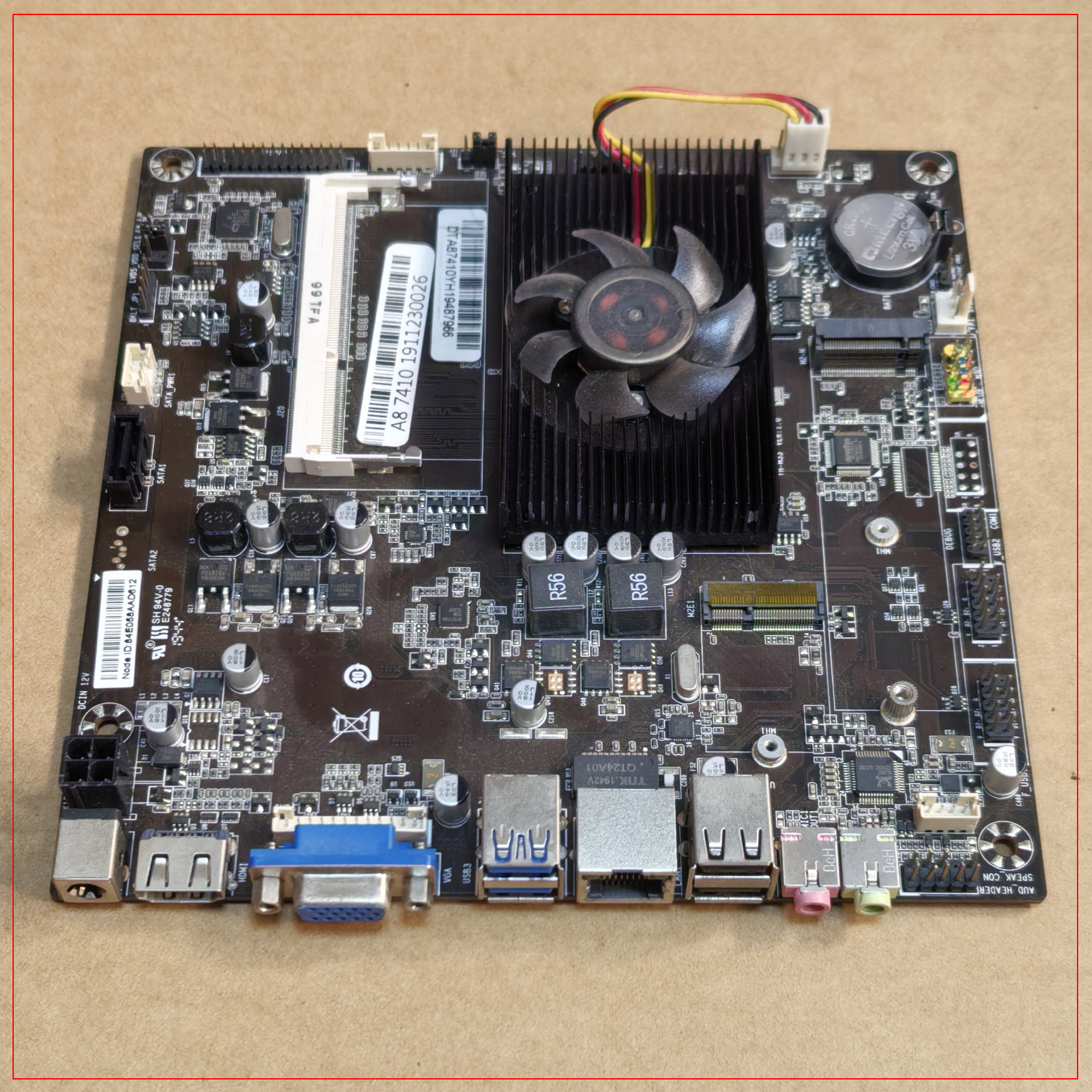 AMD集成A8-7410 E2-7110超薄ITX低功耗17*17一体机HTPC主板 达菲