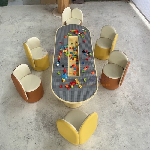 益智拼装积木儿童多功能玩具桌