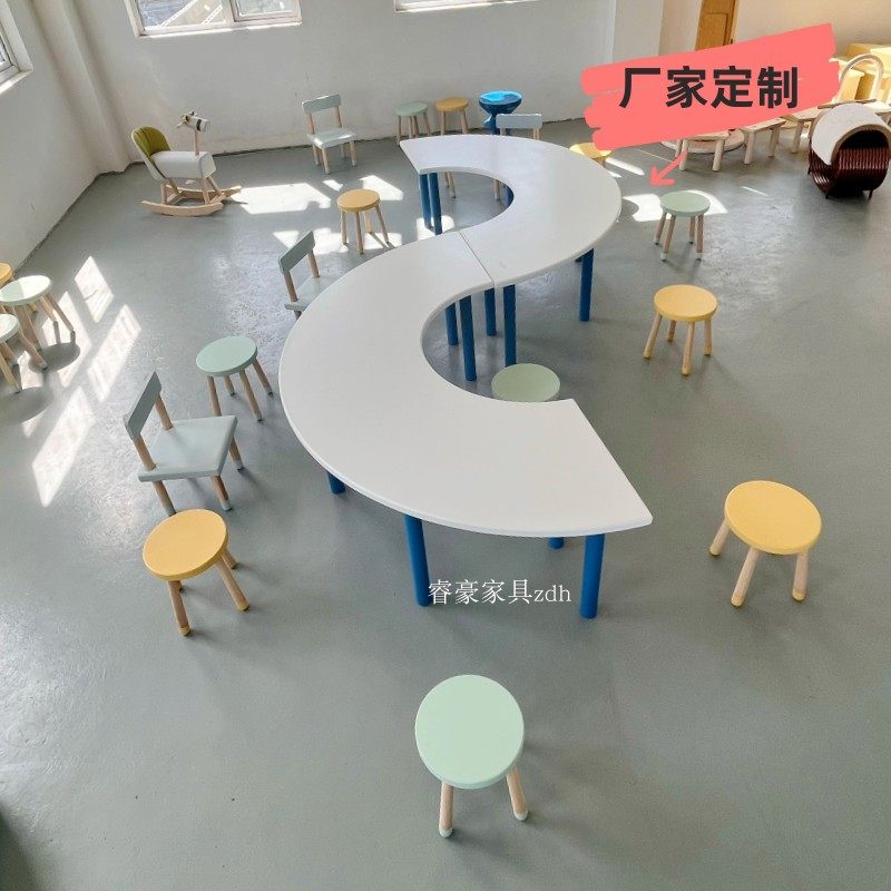 zdh儿童娱乐区手工桌椅定制包邮图片
