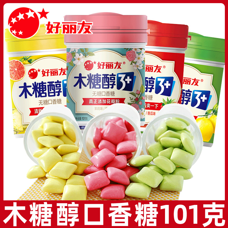 好丽友无糖口香糖花香味101g