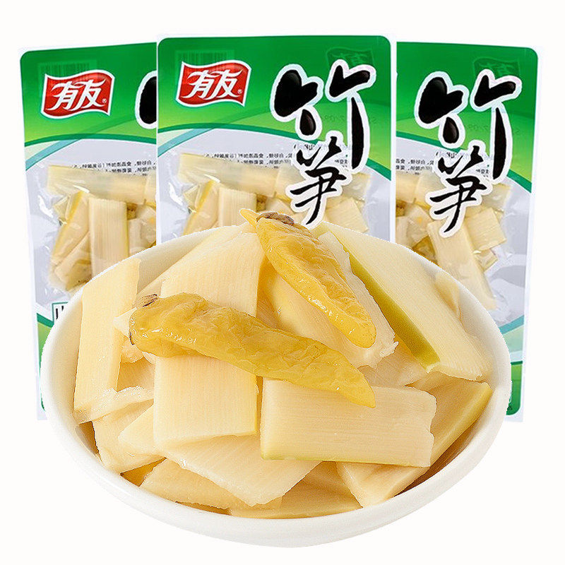 有友泡椒竹笋95g袋装野山椒竹笋辣味休闲即食零食小吃小袋装