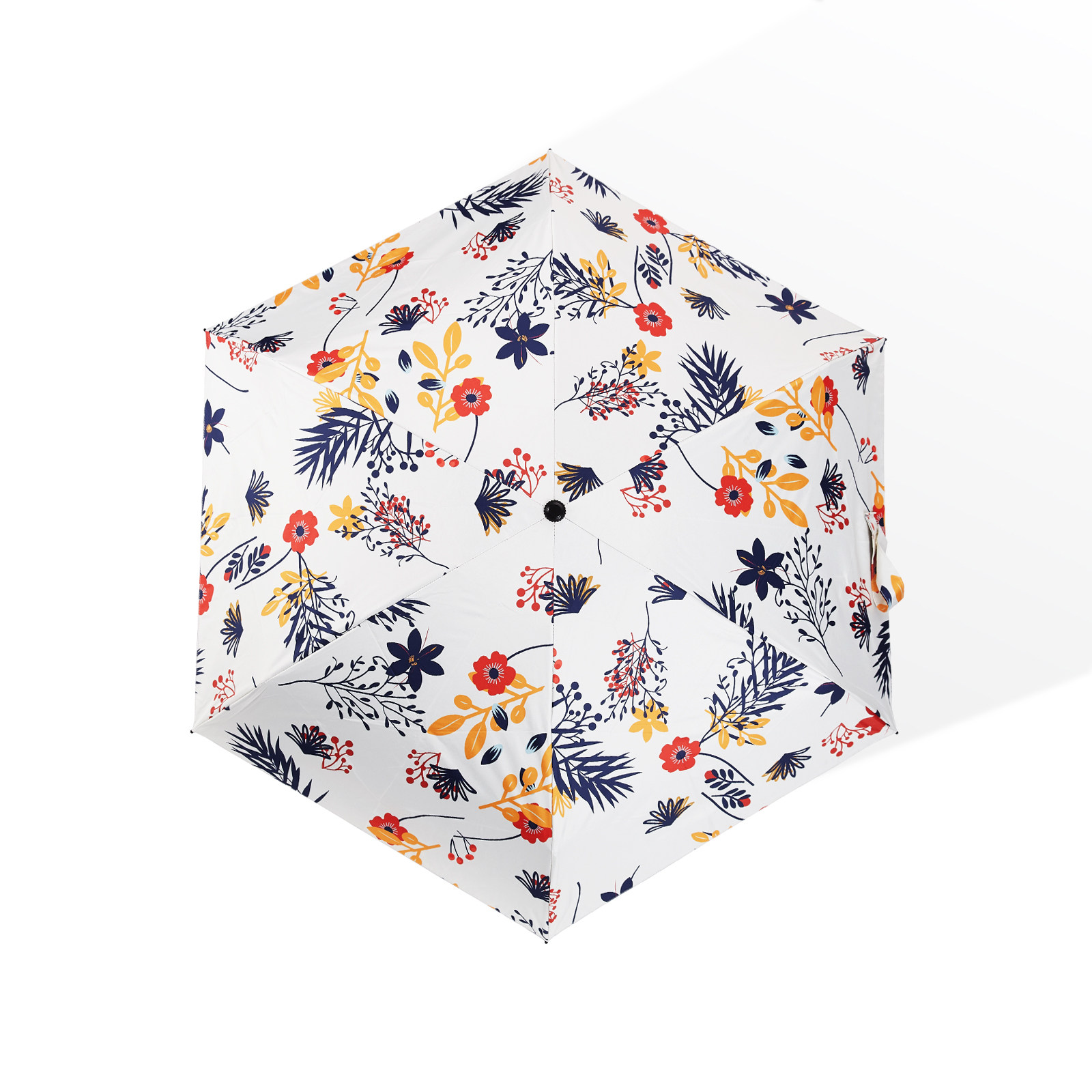 必要LOTRIP五折晴雨伞防晒伞超轻扁迷你遮阳伞黑胶数码花卉口袋伞