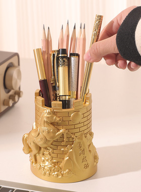 创意马到成功笔筒高颜值摆件