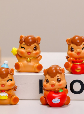 可爱十二生肖马小摆件