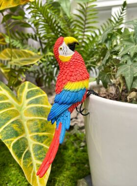 田园风仿真鹦鹉装饰挂件