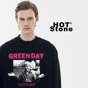 GreenDay熱石俱乐部HOTSTONE摇滚T恤长袖 朋克punk乐队男女潮牌