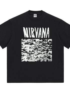 熱石俱乐部HOTSTONES摇滚T恤潮牌vintage男女儿童Nirvana涅槃乐队