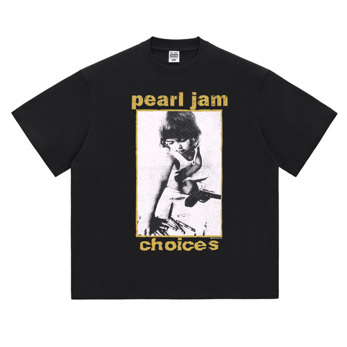 热石PearlJam珍珠酱乐队短袖T恤