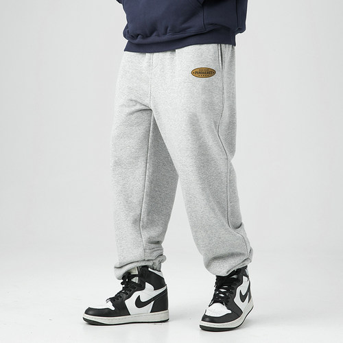 PANDA熊猫加绒简约百搭卫裤