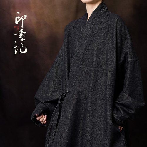 男女同款道袍宽松禅修汉服秋冬重磅外套中式复古斜襟汉服道袍