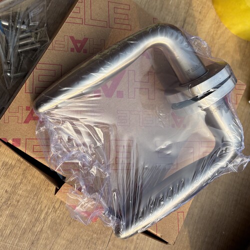 海福乐纺锤形不锈钢房门把手 锁芯盖分体式 拉丝903.99.737无锁体