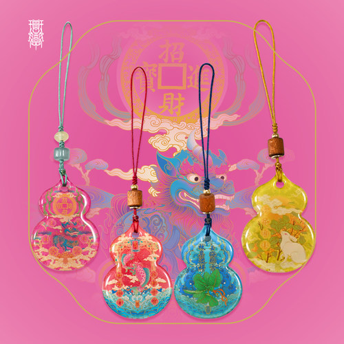 琯朗上岸去晦葫芦中式挂件手机链