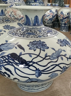 景德镇手绘客厅陶瓷花瓶