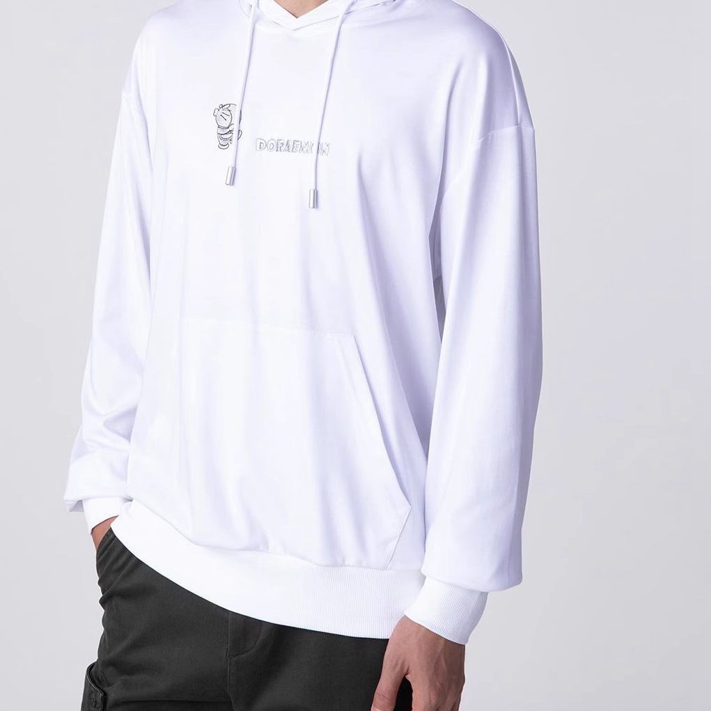 Q0QTX0031S 0032S男装秋季新款商务时尚连帽纯色潮流卫衣长袖T恤