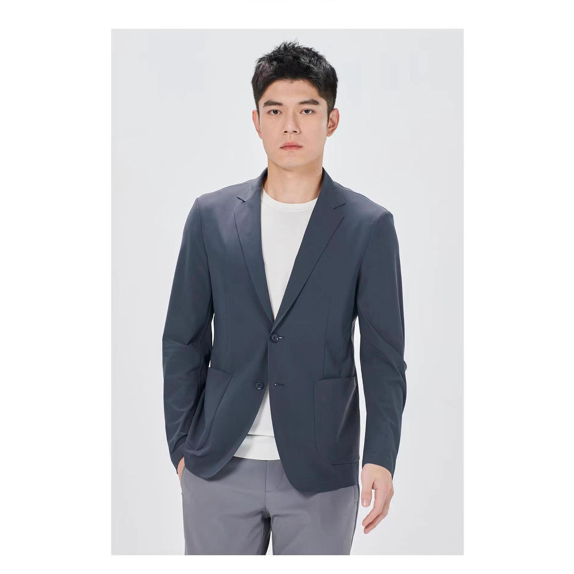 24CDX091 092SA利家男装春季新款商务简约舒适薄款休闲西服外套
