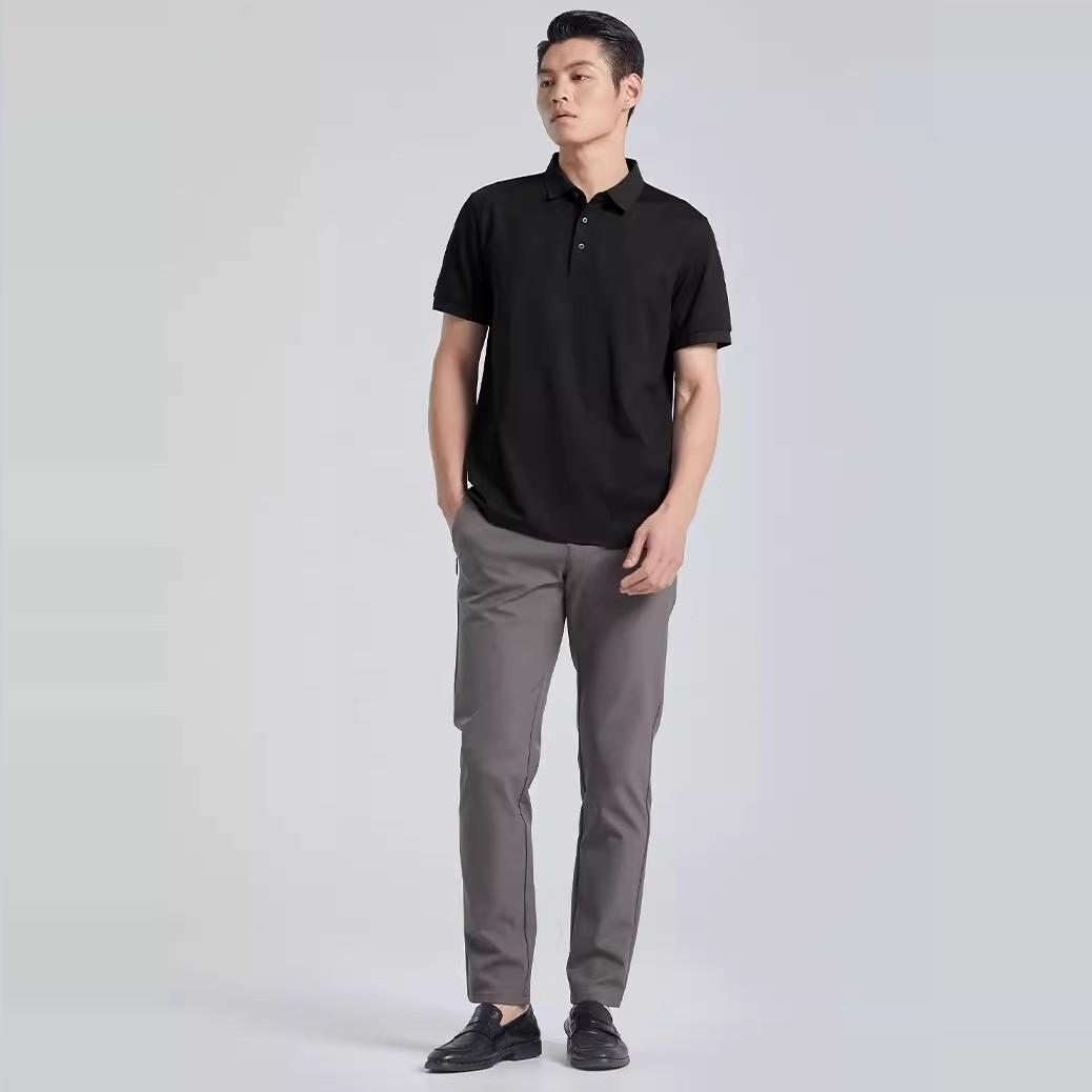 G4XTX3081Y利家男装夏季时尚商务流行纯色休闲翻领短袖T恤POLO衫