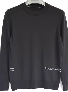 23QMS0162S利家秋季时尚新款舒适内搭修身柔软圆领针织毛衣男士