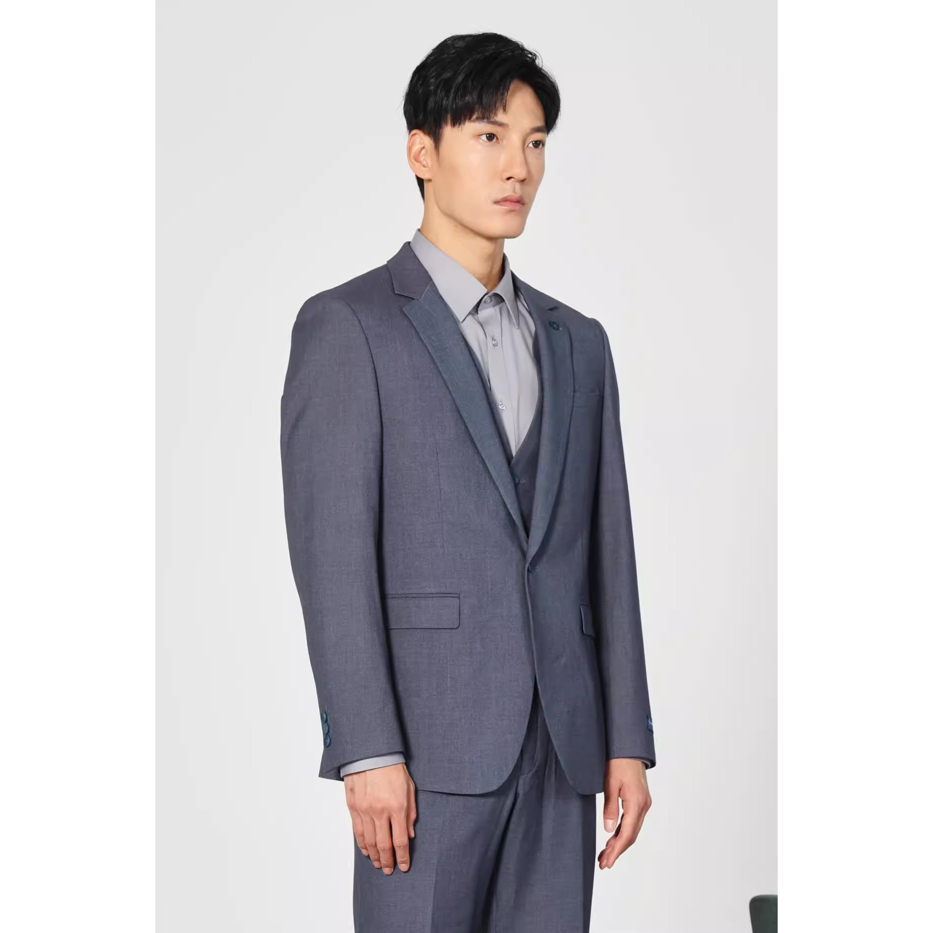 Q1QXF021 022 023SA男装秋季商务时尚职业西服三件套装结婚礼服