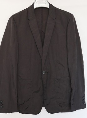 21CKF342SASB男装春季新款商务时尚休闲黑色百搭西服外套空调服