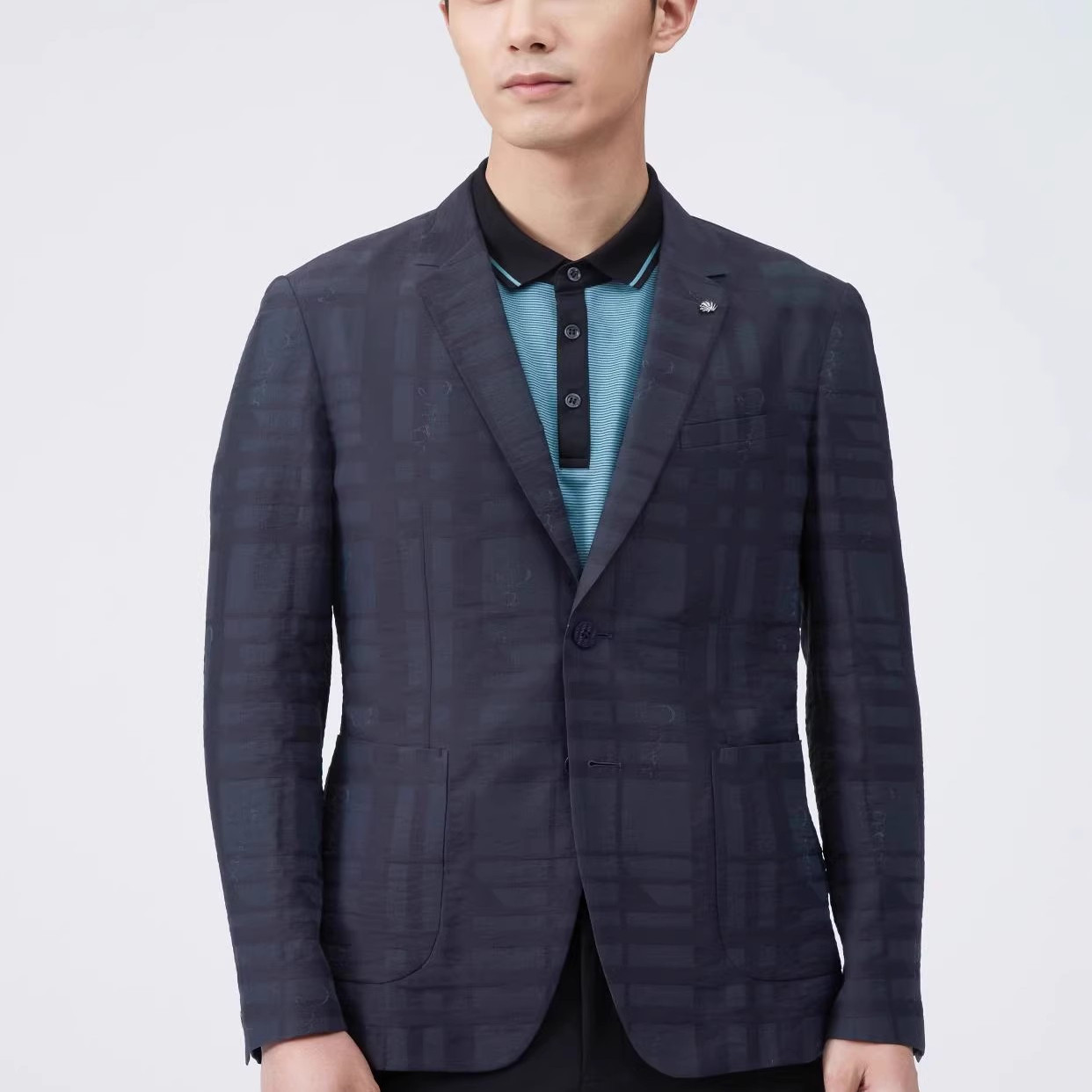21CDX802SA男装春季新款商务时尚黑色修身休闲帅气潮流西服外套