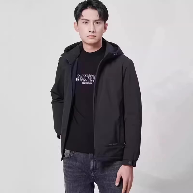 23QJK0181A利家男装秋季新款时尚帅气连帽防风舒适休闲夹克外套图片