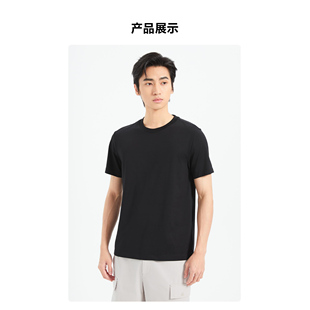 25XTX1161Y利家夏季新款舒适经典百搭休闲圆领简约短袖T恤男装