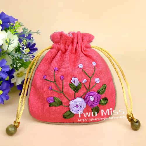 首饰包装袋礼品袋饰品文玩收纳布袋子小锦囊绸缎抽拉袋束口