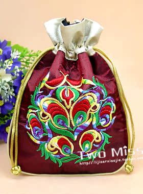 织锦刺绣红色2026新年福袋空袋子锦囊锦袋布礼品袋包束口袋