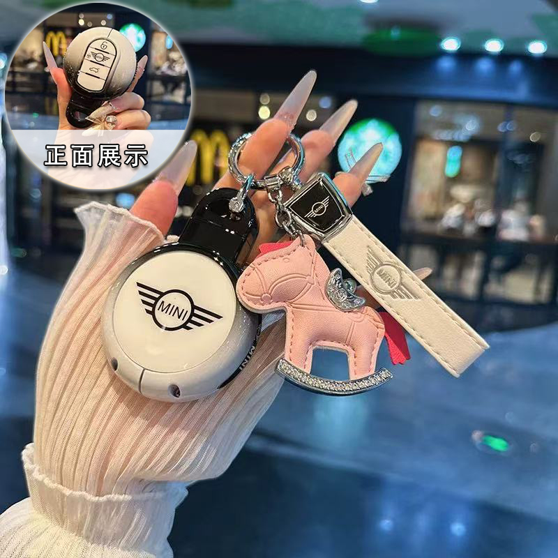 适用于宝马mini钥匙套迷你车cooper壳countryman扣JCW包f54f56F60