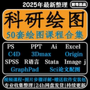 c4d r语言 科研绘图sci Origin ppt spss GraphPad视频教程