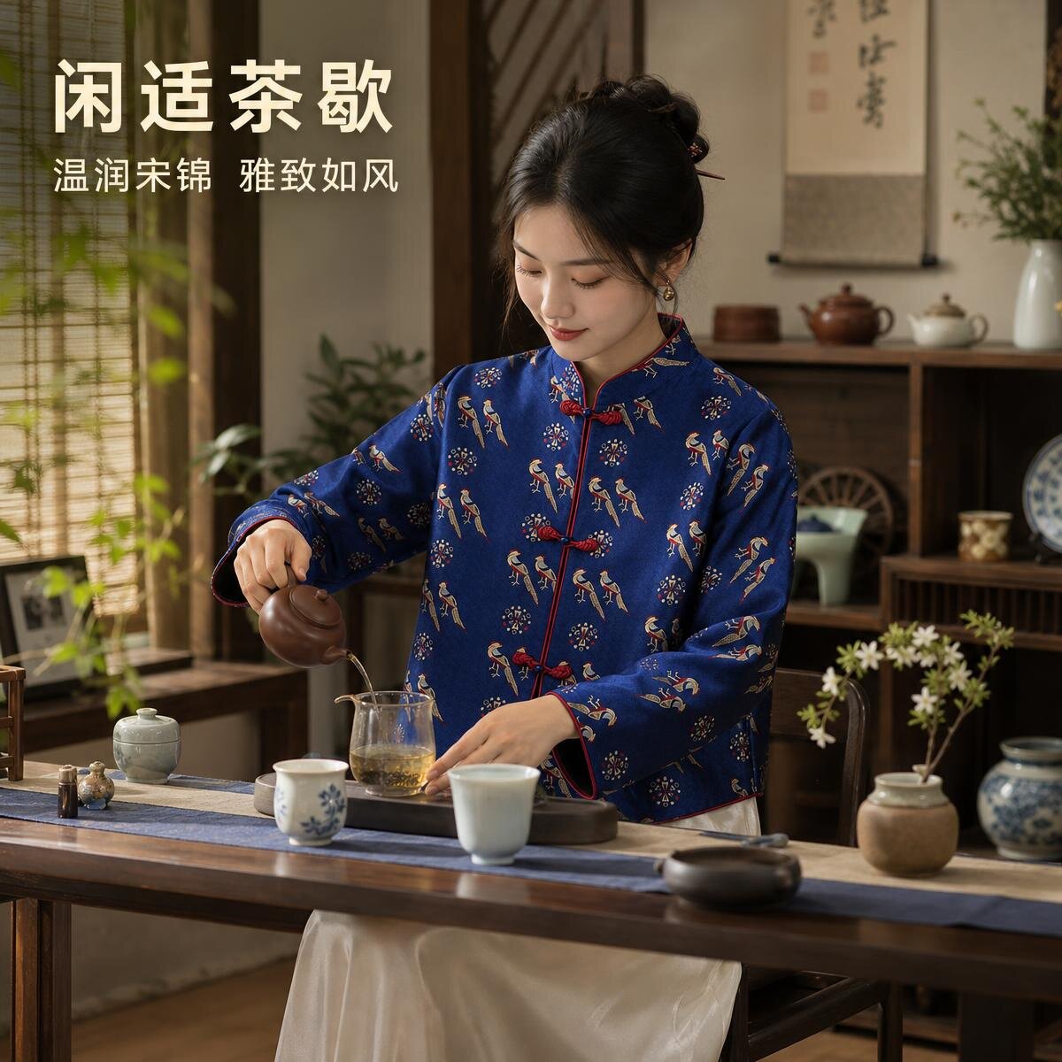 新中式茶宴聚会穿搭外套 100上衣