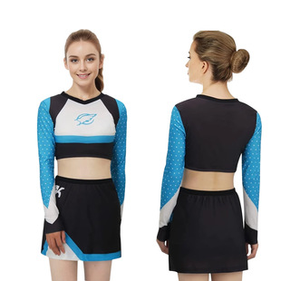 啦啦队表演服健美比赛服拉拉队舞蹈演出服儿童啦啦操队服训练服女