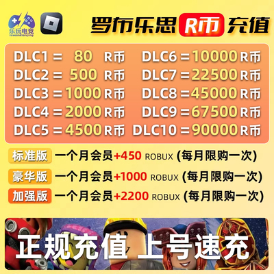 Roblox罗布乐思会员订阅R币点数