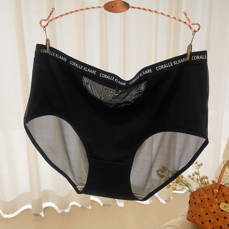 大码女士性感内裤字母腰边时尚