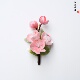 江南拾花 非遗手工绒花桃花胸针女小清新粉色花瓣别针外套配饰