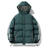 两条杠棉衣男女同款连帽棉衣外套拉链棉服加厚保暖棉袄P40，男装棉衣，星座1712-5