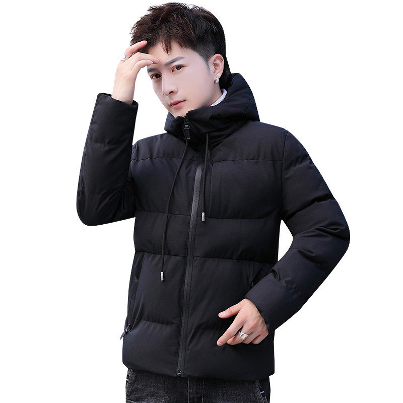 棉衣男装新款外套秋冬季加厚羽绒棉服青年连帽棉衣纯色棉衣933P39,男装棉衣,星座1712-5