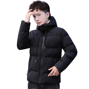 棉衣男装新款外套秋冬季加厚羽绒棉服青年连帽棉衣纯色棉衣933P39图片